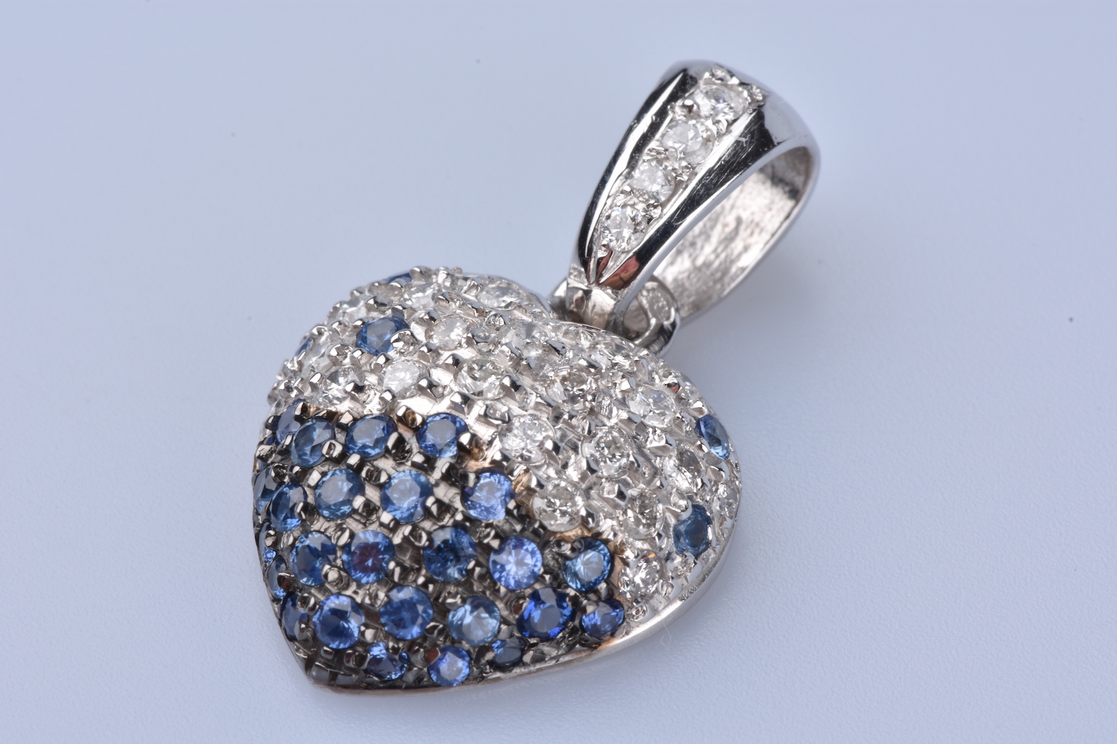 Pendentif Cœur En Or Blanc 18K (750/1000) - Bijou Poinçonné - Occasion Très Bon État