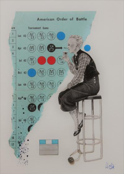 Christophe Stouvenel - No SeNsE- dame au tabouret, 2018, Collage 2
