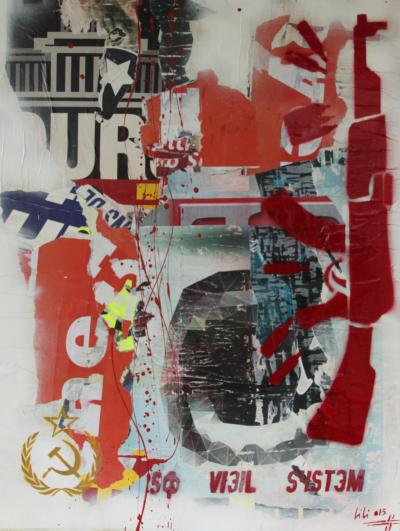 Christophe STOUVENEL  - So Viel System, 2015 - Pochoirs et affiches arrachées 2