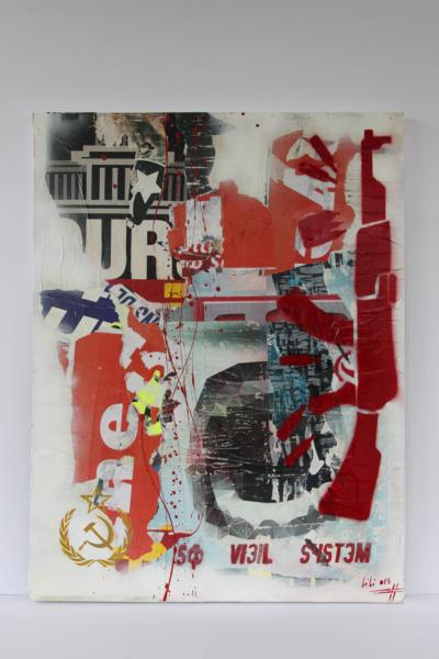 Christophe STOUVENEL  - So Viel System, 2015 - Pochoirs et affiches arrachées 2