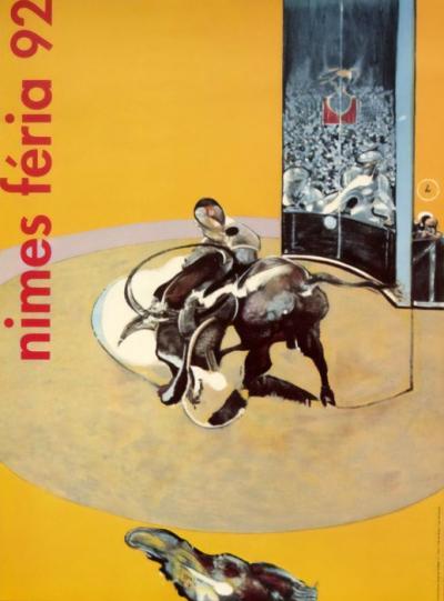 Francis BACON (d’après)  - Study for Bullfight Feria de Nimes, 1992 - Affiche d’époque 2