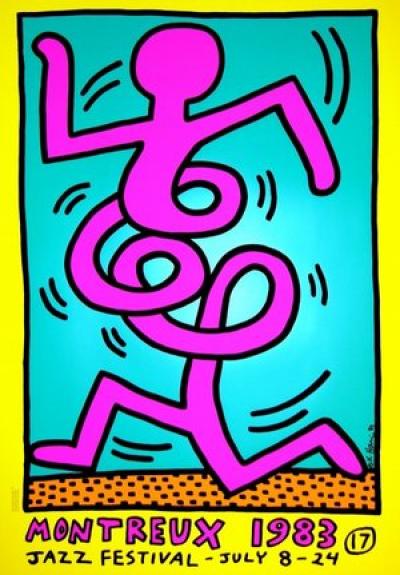 Keith HARING - Festival de Jazz de Montreux,1983 - Affiche originale 2