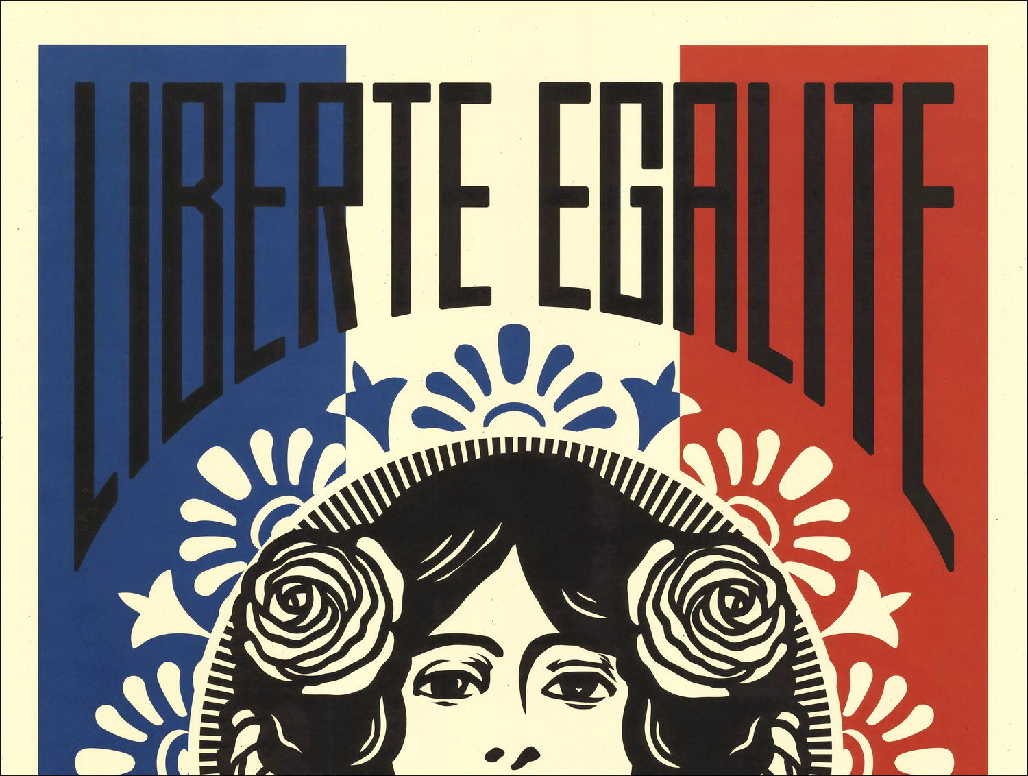 SHEPARD FAIREY (OBEY) - Liberté Egalité Fraternité - SIGNED Open Edition - 2025 EUR 110,00 - FR