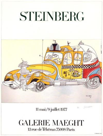 Saul Steinberg pour Maeght épreuve signée au crayon 2
