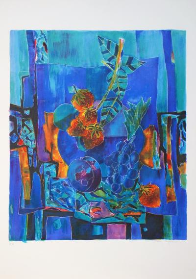 Tony AGOSTINI - Nature morte aux fruits - Lithographie signée au crayon 2
