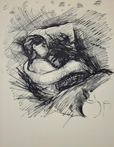 Edvard MUNCH (d’après), Lovers, 1890 - Lithographie signée et numérotée 2