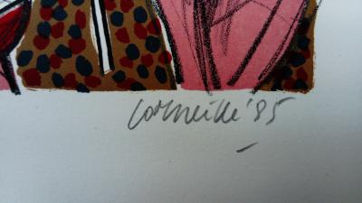 CORNEILLE - Boxeurs II, 1985 - Lithographe signée au crayon 2