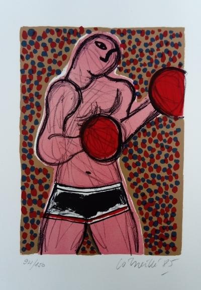 CORNEILLE - Boxeurs, 1985 - Lithographie signée au crayon 2