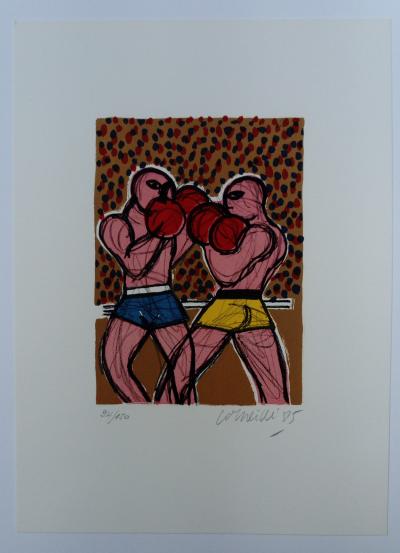 CORNEILLE - Boxeurs, 1985 - Lithographie signée au crayon 2