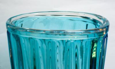 Paire de vases en verre de Murano signé 