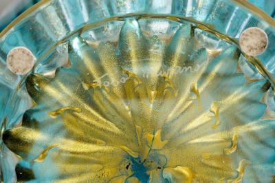 Paire de vases en verre de Murano signé 