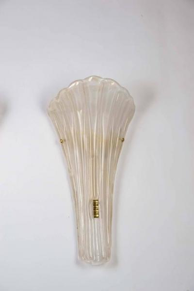 Italie, Set de quatre appliques en verre de Murano 2