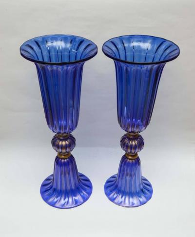Toso - Paire de vases en verre de Murano 2