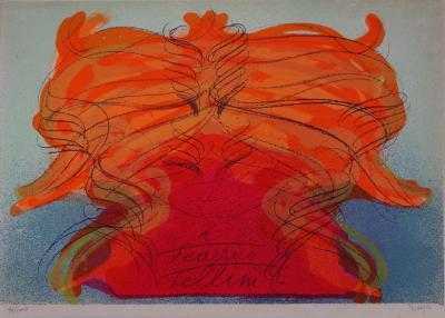 Jean MESSAGIER : Hommage à Federico Fellini - Lithographie originale Signée 2