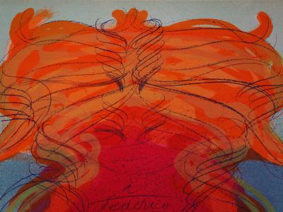 Jean MESSAGIER : Hommage à Federico Fellini - Lithographie originale Signée 2