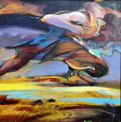 Jean ROUGE - Comme le vent, vers 2002 - Huile sur toile 2