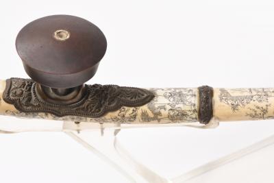 Chine, vers 1940-1950 Pipe à opium en os 2