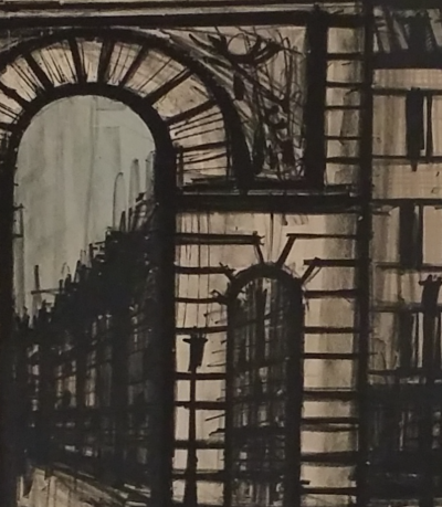 Bernard  Buffet - La porte Saint-Martin, 1962 - lithographie originale signée à la main et justifiée 2
