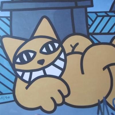 M.CHAT -  Chats Parisiens - Lithographie signée et numérotée 2