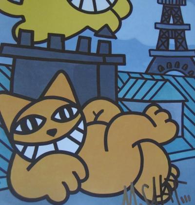 M.CHAT -  Chats Parisiens - Lithographie signée et numérotée 2