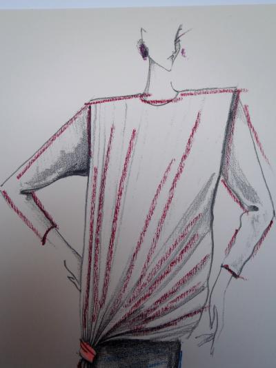 Pierre CARDIN (1922-) – “Tailleur avec robe longue et noeud” 2