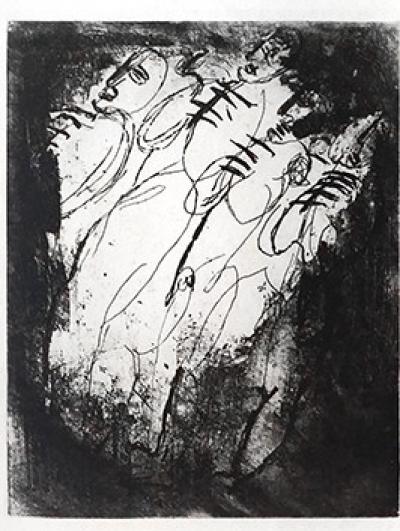 Jean FAUTRIER - Les fusillés, 1943 - Gravure signée et justifiée au crayon 2