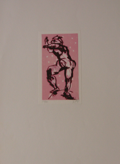 Markus LUPERTZ - Personnage, 2006 - Estampe originale rehaussée et signée au crayon 2