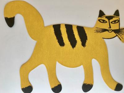 Corneille - La chat jaune (structure métallique originale signée par l’artiste) 2