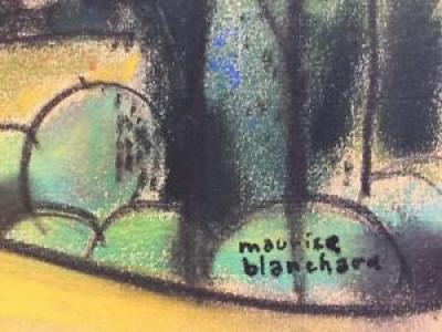 Maurice BLANCHARD - Village, vers 1950 - Pastel signé 2