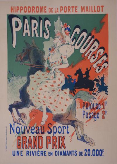 Jules CHERET : Une cavalière élégante, 1897 - Lithographie originale signée 2
