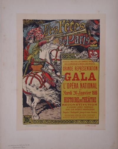 Eugène Grasset : Fêtes de Paris - lithographie originale signée, 1897 2
