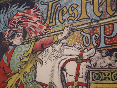 Eugène Grasset : Fêtes de Paris - lithographie originale signée, 1897 2