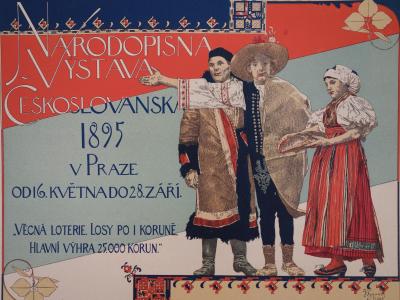 Vojtech HYNAIS : Exposition de Prague - lithographie originale signée, 1897 2