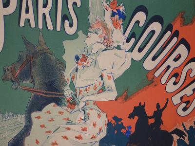 Jules CHERET : Une cavalière élégante, 1897 - Lithographie originale signée 2