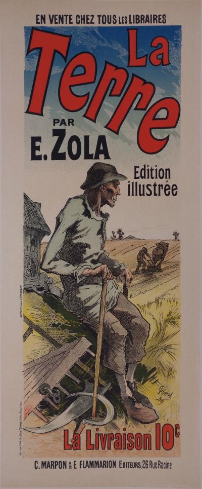 Jules Chéret : Paysan de Zola - lithographie originale signée, 1897 2
