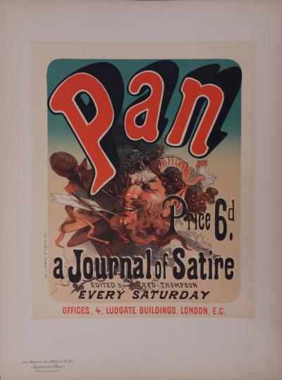 Jules CHERET : Pan, 1897 - Lithographie originale signée 2