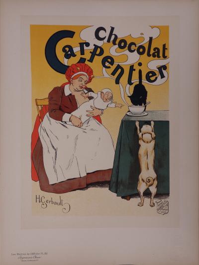 Henri GERBAULT : Chocolat Carpentier - lithographie originale signée, 1897 2