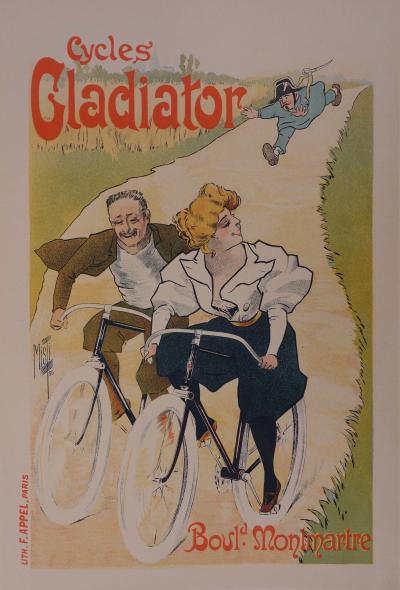 Misti: Cycles Gladiator - original signierte Lithographie, 1897 2