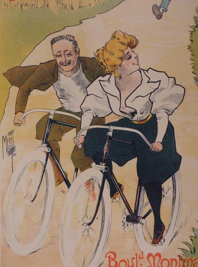 Misti: Cycles Gladiator - original signierte Lithographie, 1897 2