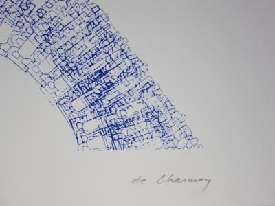Cozette de Charmoy : La Tour Eiffel tamponnée - Sérigraphie signée 2