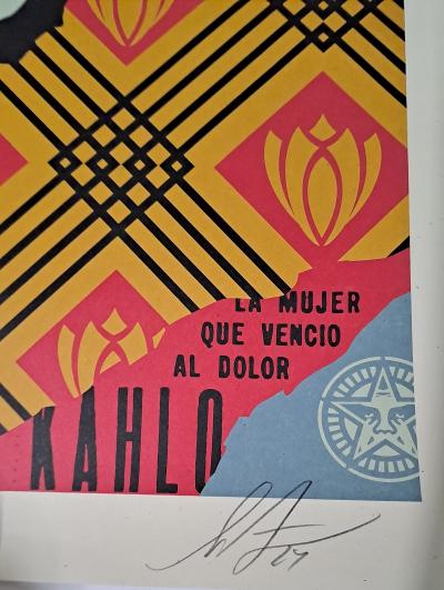 Shepard FAIREY (Obey) - La femme qui a vaincu la douleur (Frida Kahlo) -  Lithographie Offset signée 2