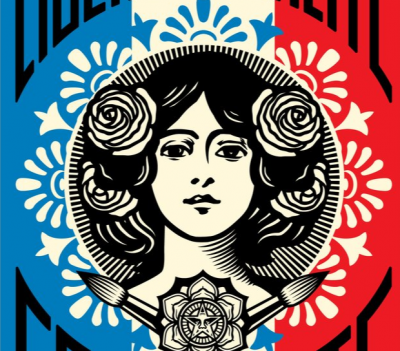 Shepard Fairey (OBEY) - Liberté Egalité Fraternité -  Impression Offset signée 2