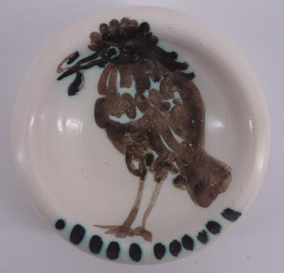 Pablo PICASSO - Oiseau au ver - Céramique originale signée - Madoura 2