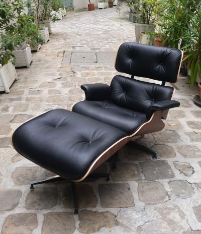 Eames Lounge chair et Ottoman - Cuir noir / Palissandre - édition Herman Miller- Circa 2010 2