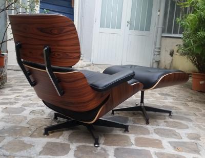 Eames Lounge chair et Ottoman - Cuir noir / Palissandre - édition Herman Miller- Circa 2010 2