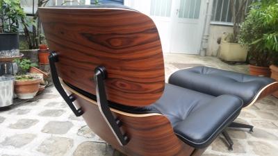 Eames Lounge chair et Ottoman - Cuir noir / Palissandre - édition Herman Miller- Circa 2010 2
