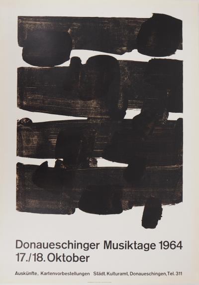 Pierre SOULAGES : Lithographie n°12, 1964 - Lithographie originale 2