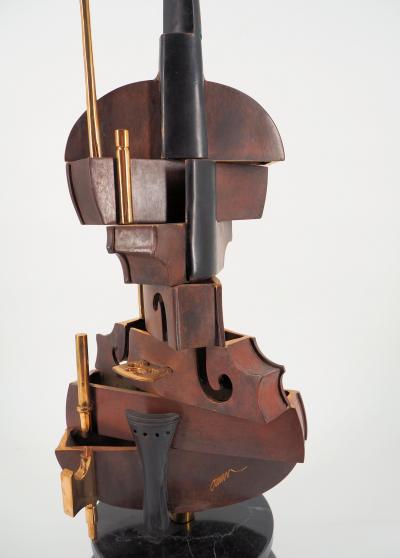 ARMAN - Violon cubiste n°2, Sculpture originale en bronze, Signée 2