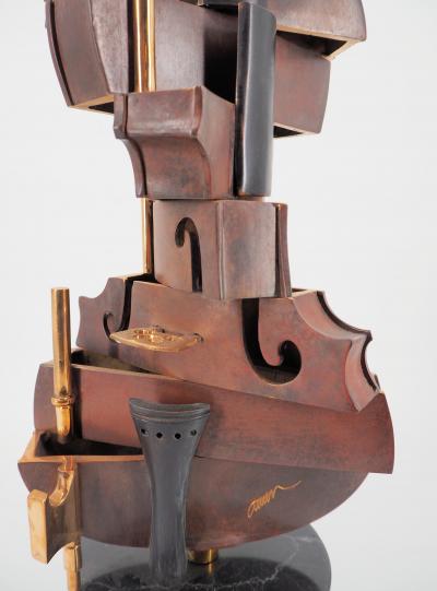 ARMAN - Violon cubiste n°2, Sculpture originale en bronze, Signée 2