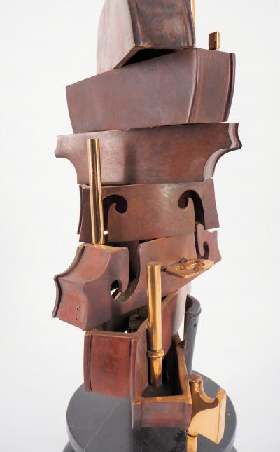 ARMAN - Violon cubiste n°2, Sculpture originale en bronze, Signée 2